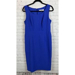 KASPER royal blue sleeveless bodycon classic stretch dress size 6